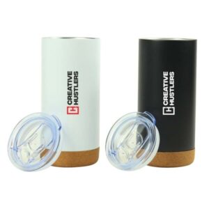 Travel Tumbler with Cork Base 450ml Stainless Steel