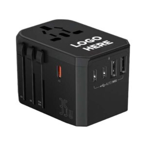 Universal Travel Adapter Light Up Logo