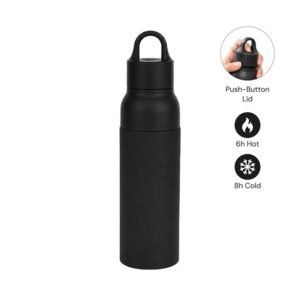 VELLIO Vacuum Insulated Water Bottle with One-Click Push-Button Lid & Carry Loop