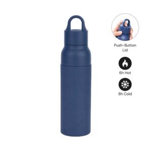 VELLIO Vacuum Insulated Water Bottle with One-Click Push-Button Lid & Carry Loop