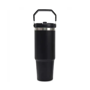 VYLA – Handled Stainless Steel Vacuum Tumbler with Straw (900ml)