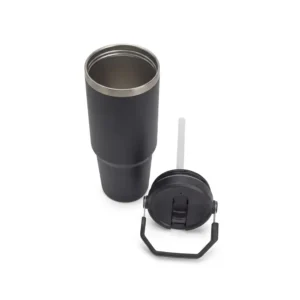 VYLA – Handled Stainless Steel Vacuum Tumbler with Straw (900ml)