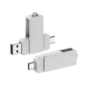 White Swivel Phone USB – OTG Combo USB & Type C port