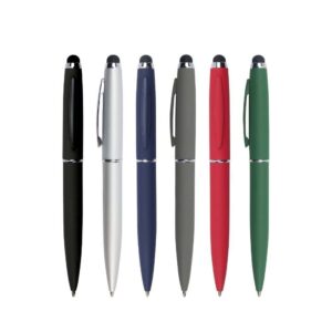 Rubberized Metal Stylus Pen (145 x 13 mm)