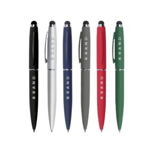 Rubberized Metal Stylus Pen (145 x 13 mm)