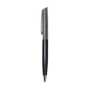 Metal Ballpoint Pen With Wooden Barrel (Blue Ink)