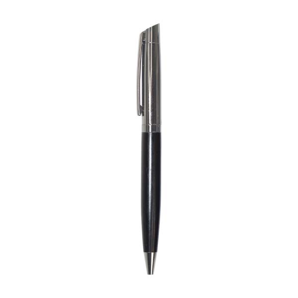 wi mp 42 metal ballpoint pen wooden barrel blue ink main2 Metal Ballpoint Pen With Wooden Barrel (Blue Ink) - Image 2