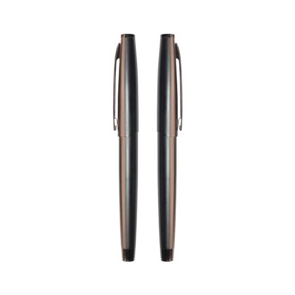 wi mp 49 black matte metal ballpoint pen with cap blue refill main Black Matte Metal Ballpoint Pen With Cap (Blue Refill)