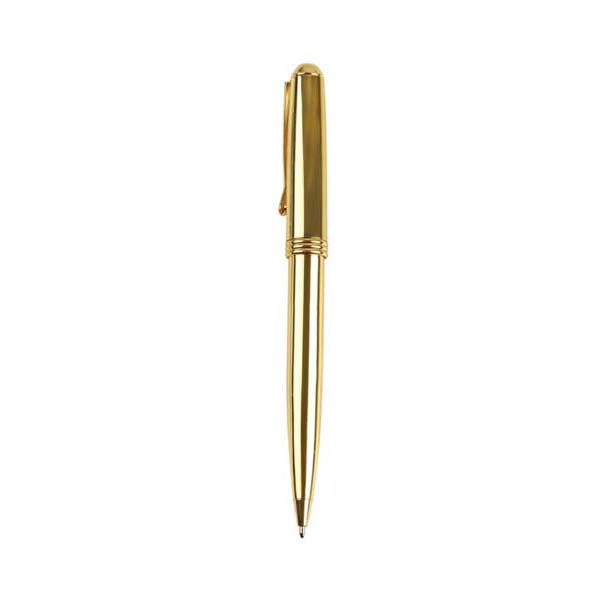 wi mp 67 metal twist ballpoint pen with chrome clip gld Metal Twist Ballpoint Pen With Chrome Clip (134 x 15 mm) - Image 2