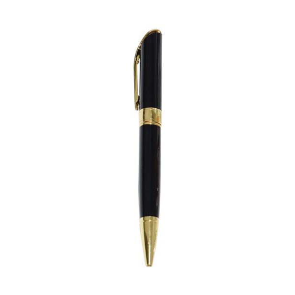 wi mp 70 glossy twist action metal ballpoint pen with clip blk gld Glossy Barrel Twist-Action Metal Ballpoint Pen With Clip (135 x 17 mm) - Image 2
