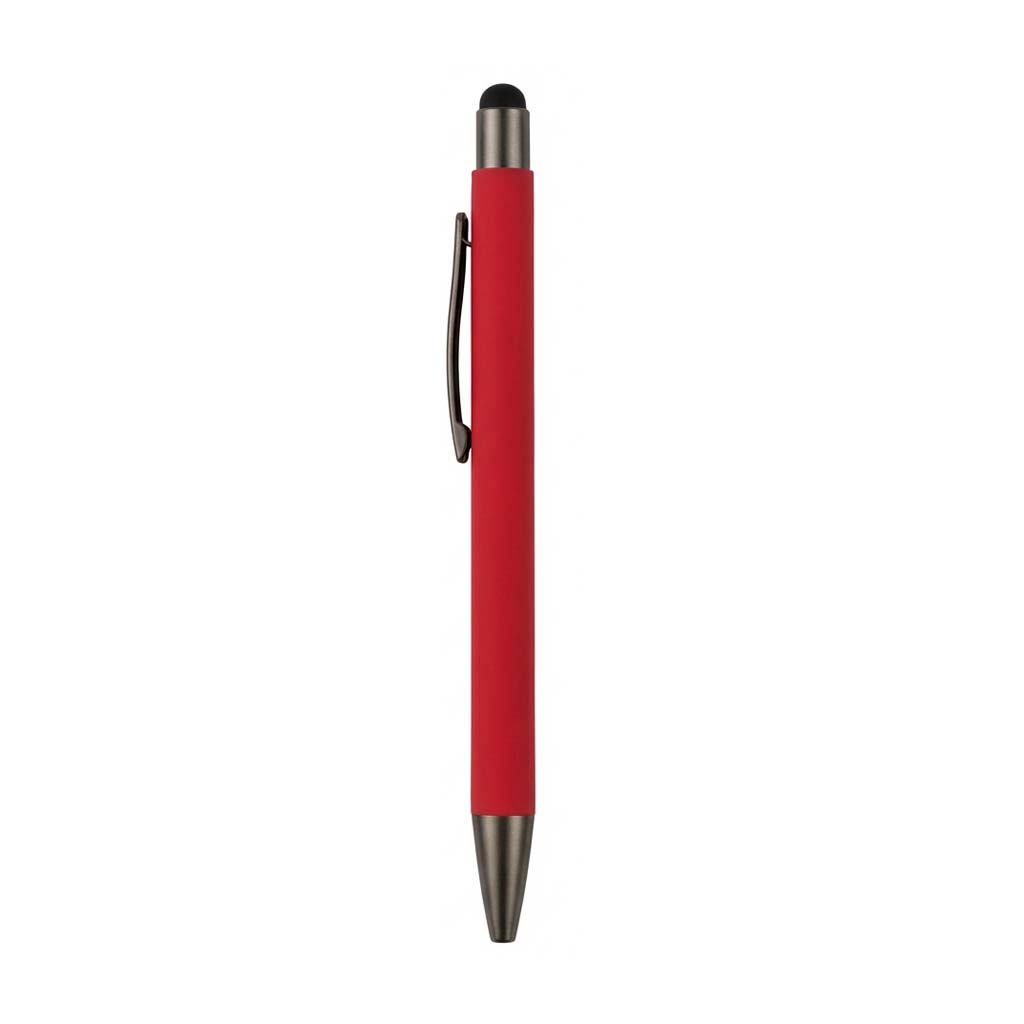 wi mp 90 metal pen with stylus red Metal Pen with Stylus - Image 2