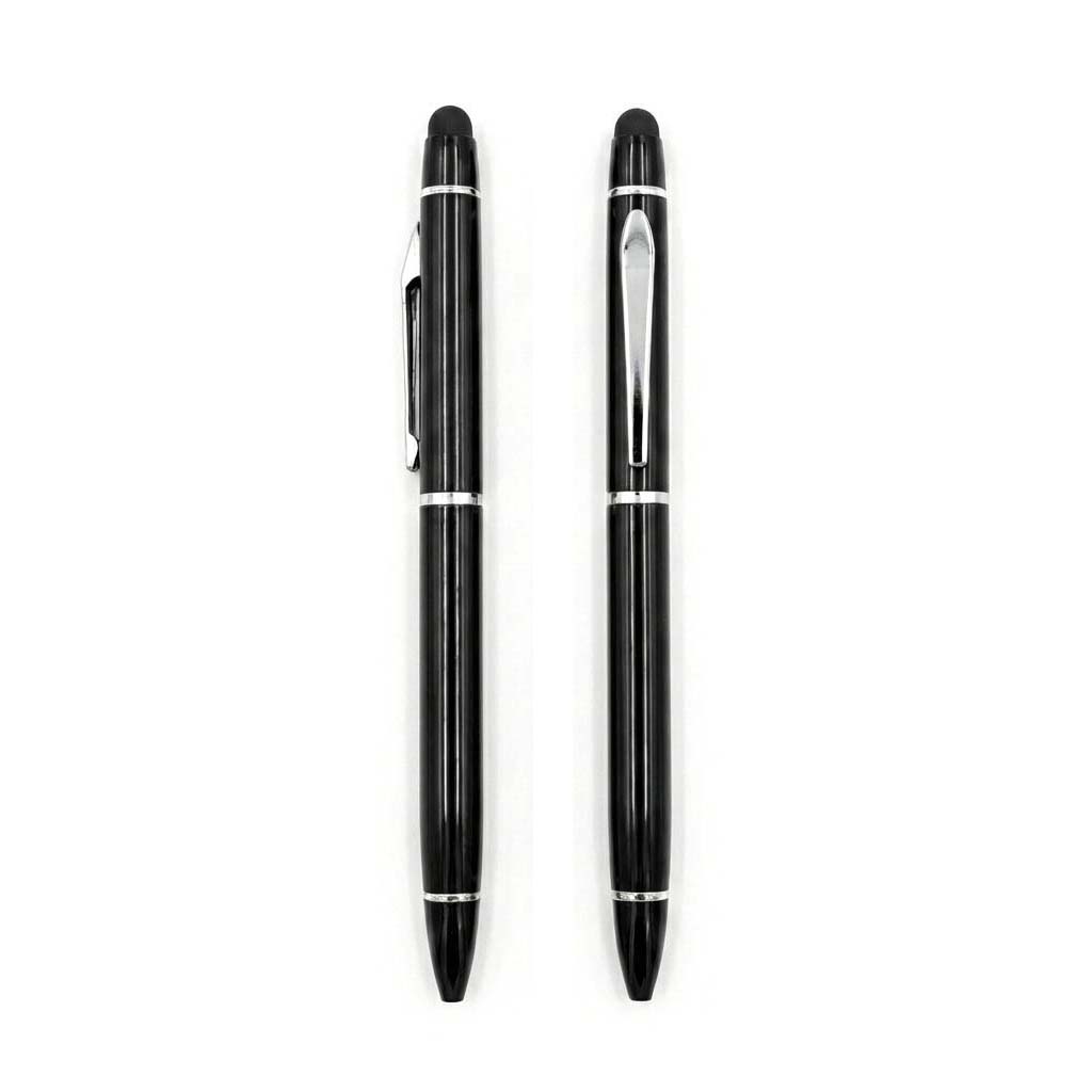 wi mp 96 metal pen with stylus blk Metal Pen with Stylus - Image 3