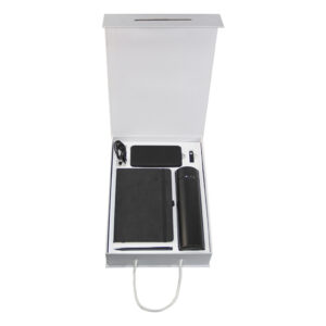 Wireless Powerbank, Metal USB Flash Drive, Metal Ball Pen Stylus & Temperature LED Display Bottle Gift Set