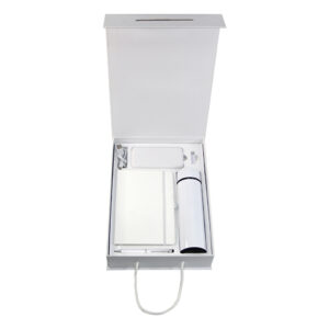 Wireless Powerbank, Metal USB Flash Drive, Metal Ball Pen Stylus & Temperature LED Display Bottle Gift Set