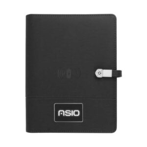 Wireless Powerbank Portfolio with USB & Light up Logo – 8000 mAh