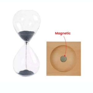 Wooden Base Sand Timer with- 2-Minute Timer