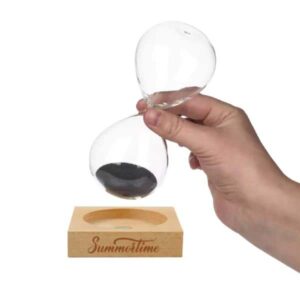 Wooden Base Sand Timer with- 2-Minute Timer