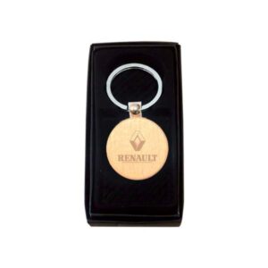 Wooden Round Keychain