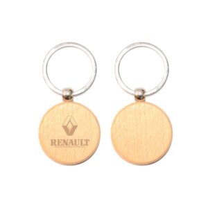 Wooden Round Keychain