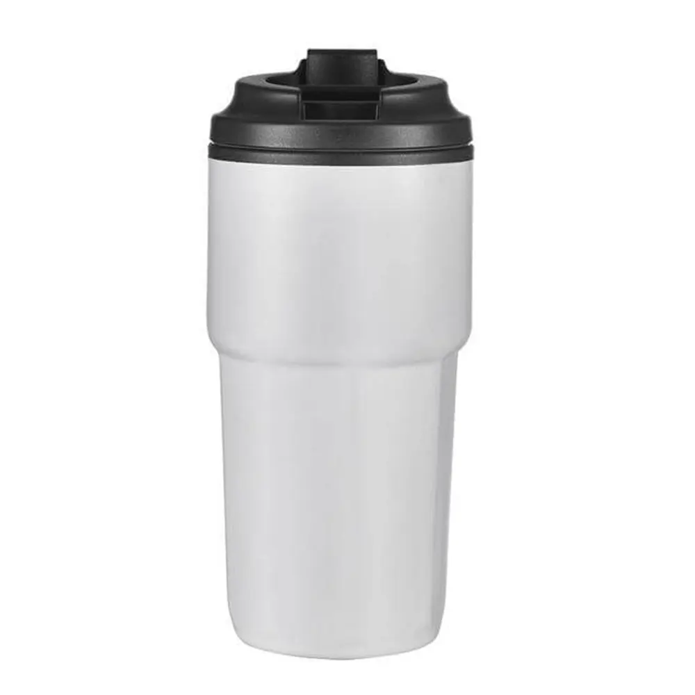 zelora stainless steel coffee tumbler with pp lining cup holder friendly white 1 ZELORA - Stainless Steel Coffee Tumbler with PP Lining (500ml) - Image 2